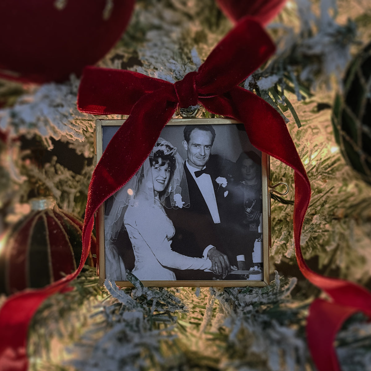Forever In Our Hearts | Personalised Photo Memorial Bauble