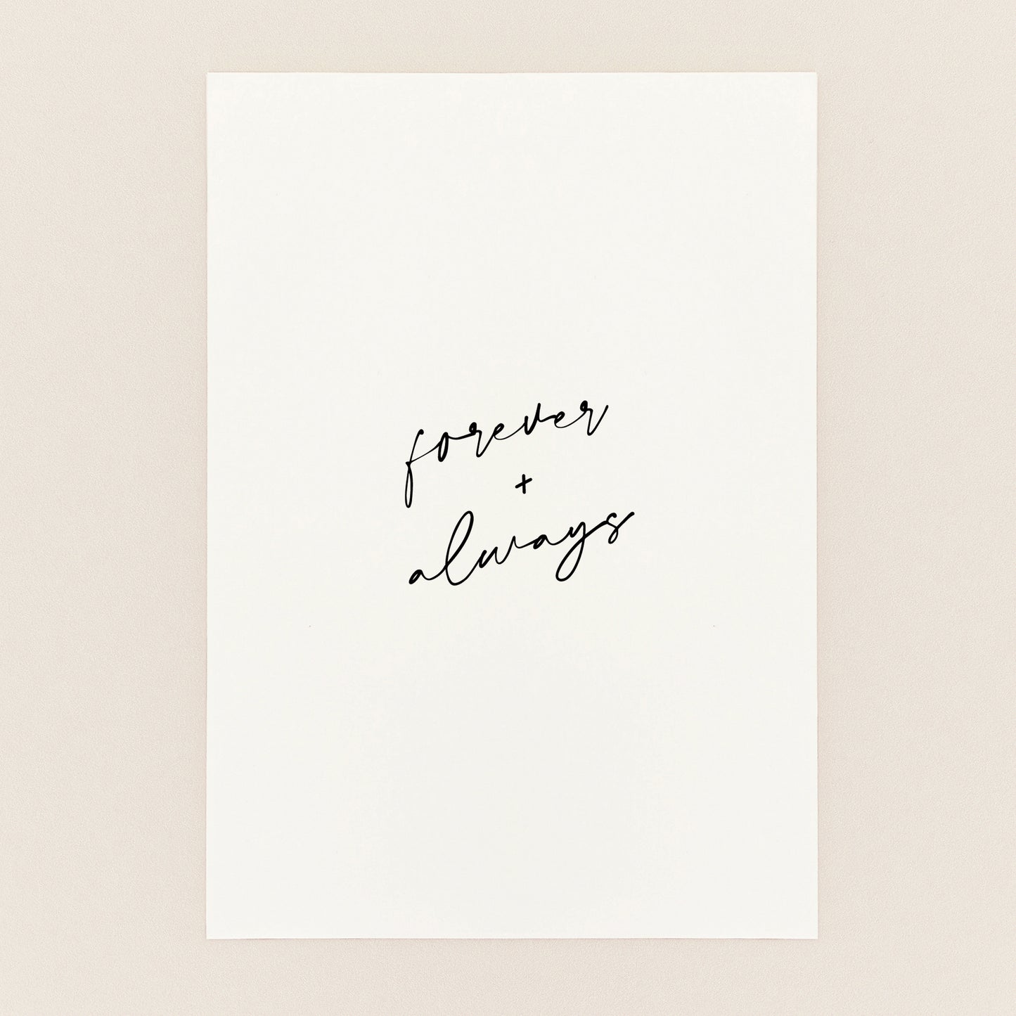 Forever and Always Wedding Card