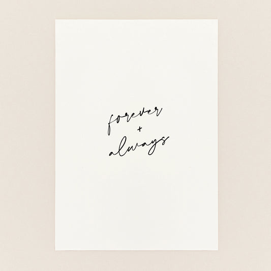 Forever and Always Wedding Card
