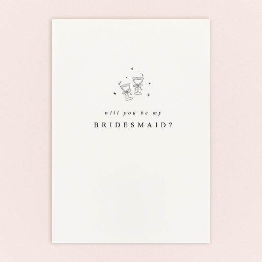 Bridal Party Proposal Gift Set – Pearl Stud Earrings & Card