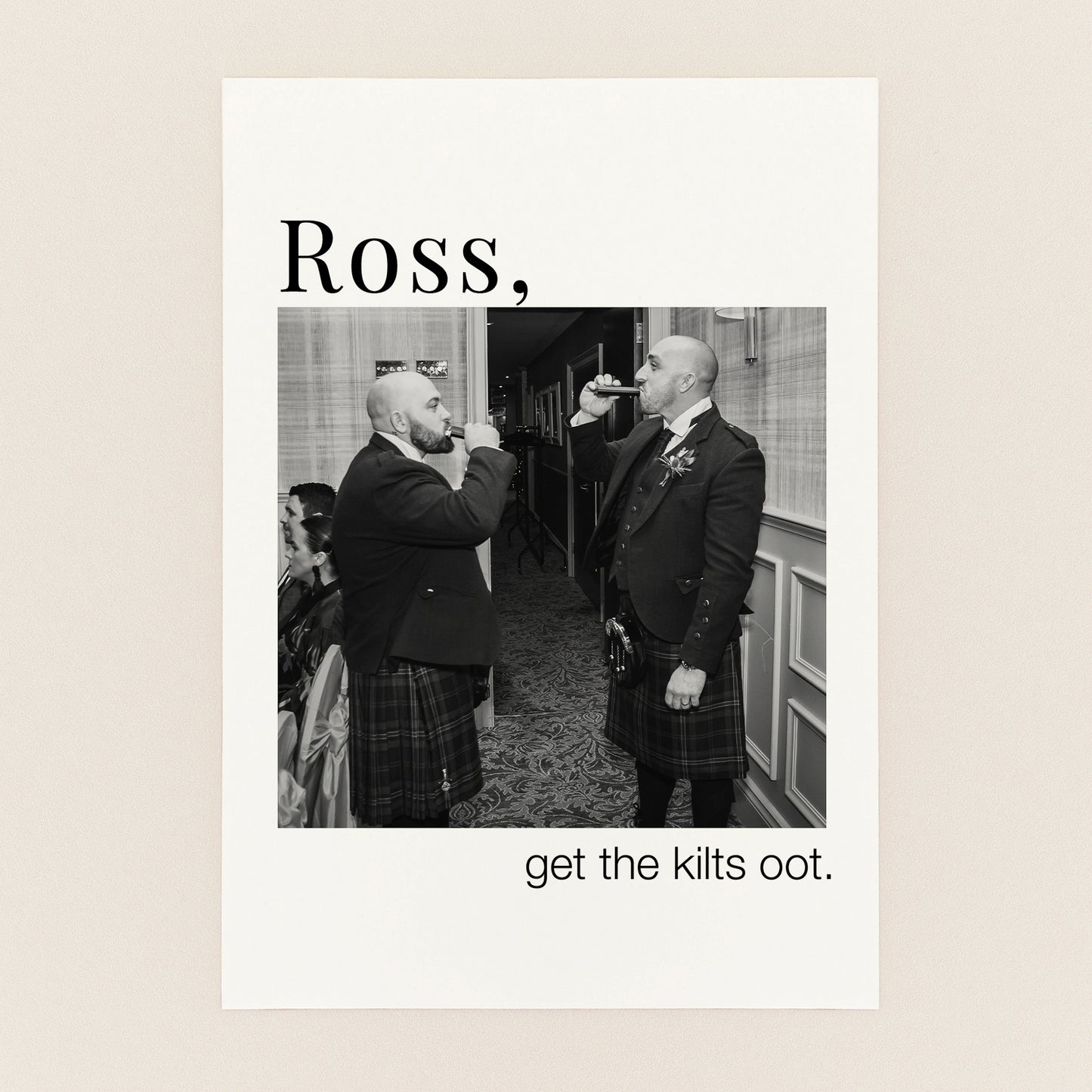 Scottish Groomsman Proposal Postcard
