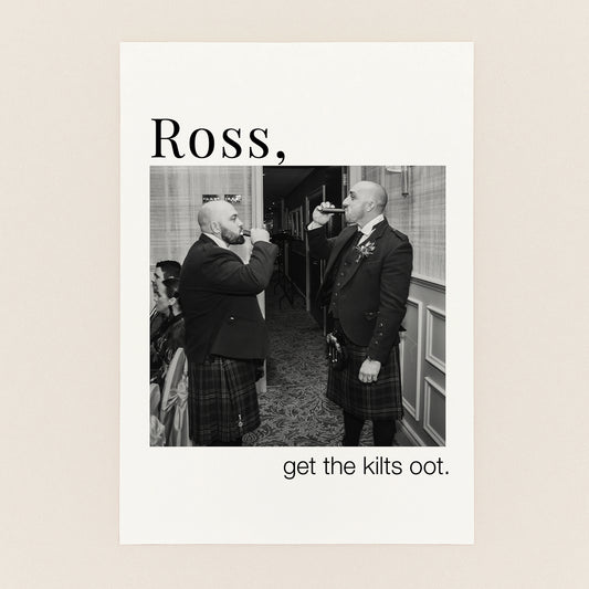 Scottish Groomsman Proposal Postcard