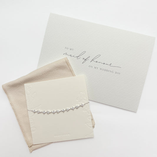Bridesmaid Bracelet & Card Gift Set