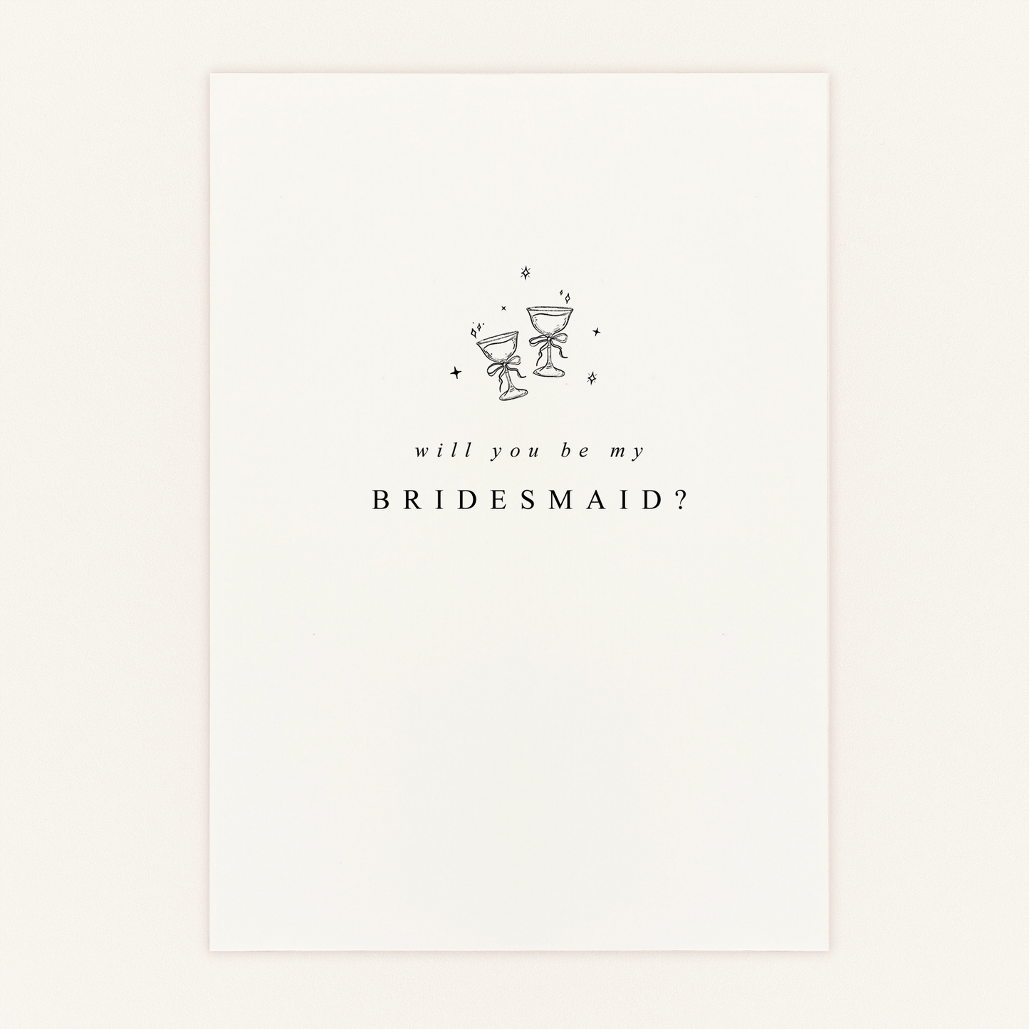 Clinking Glasses Bridal Party Proposal Card