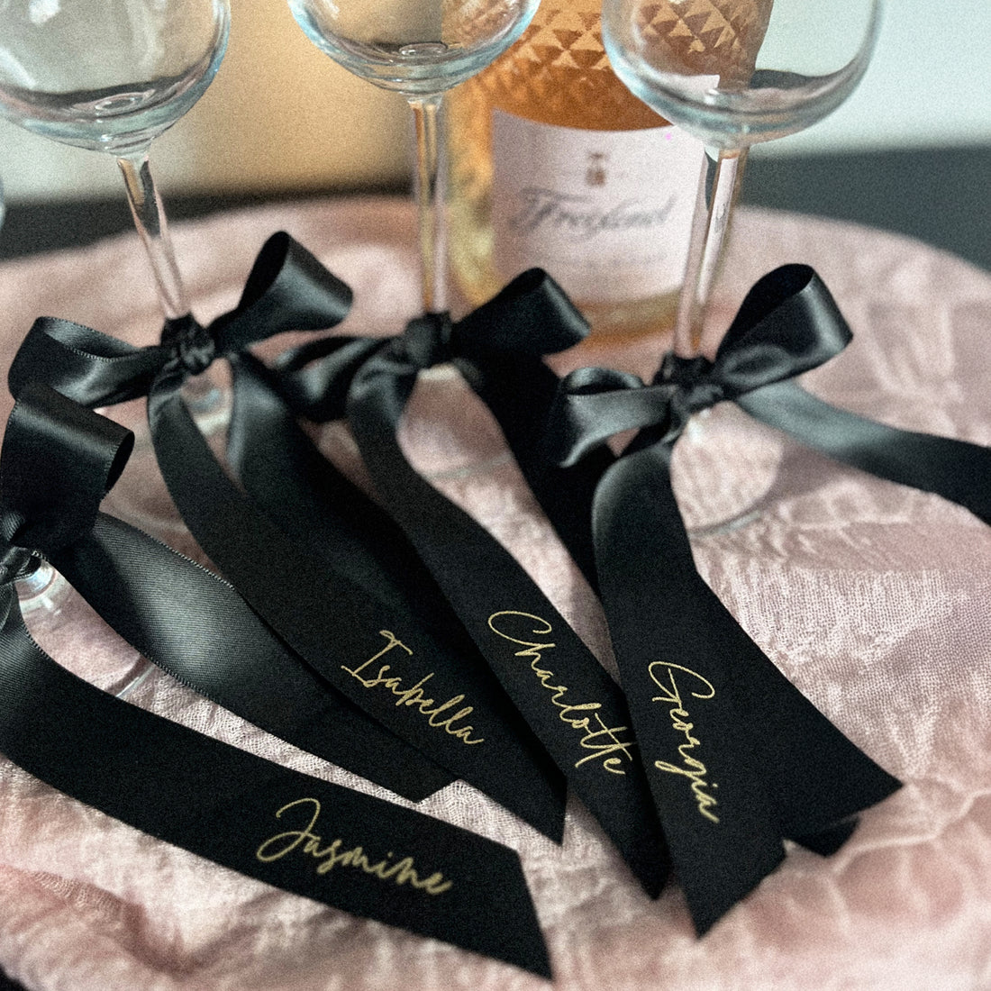 Pointed Ribbons Personalised Printed Ribbons | PrettieCo.