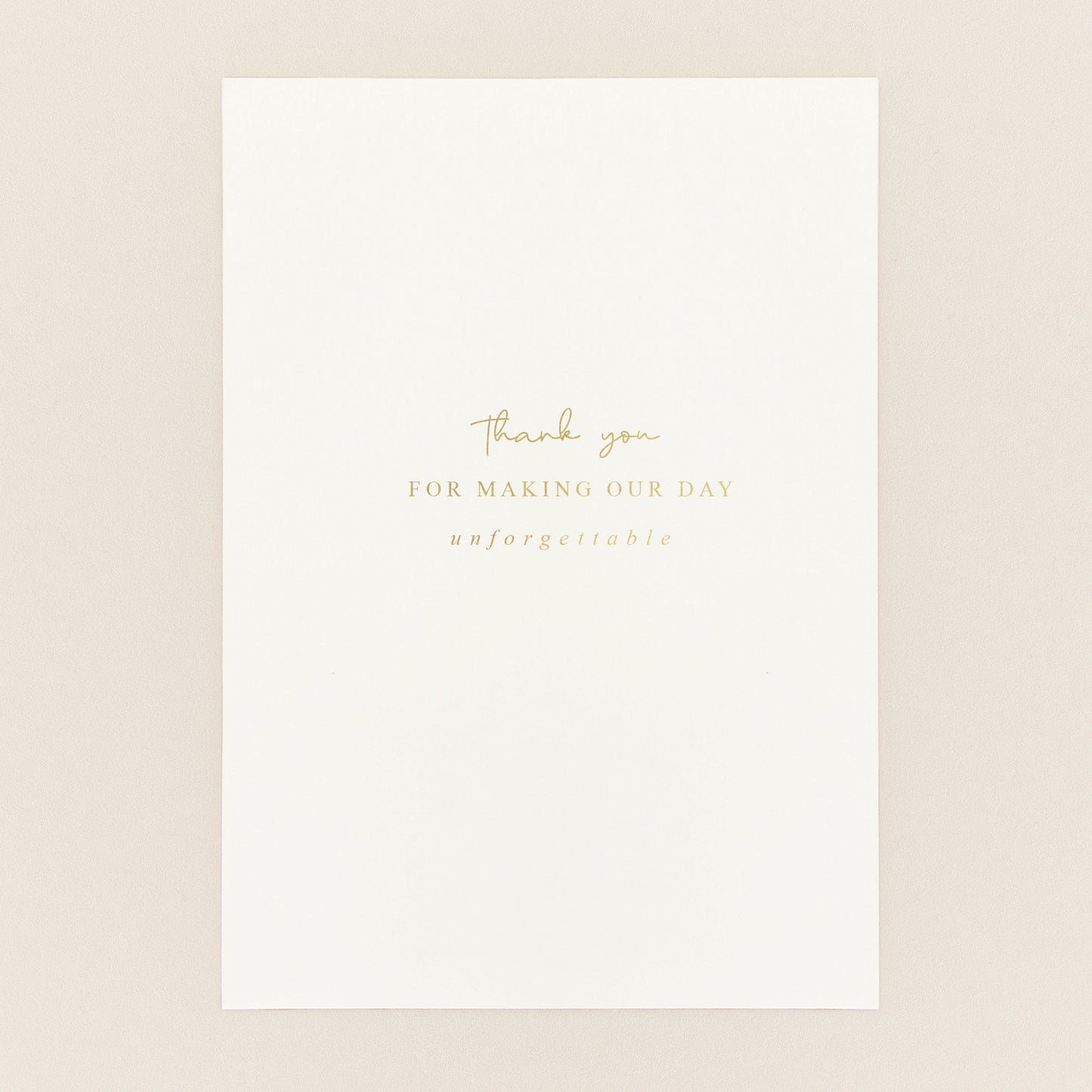 Gold Foiled Thank You Wedding Cards