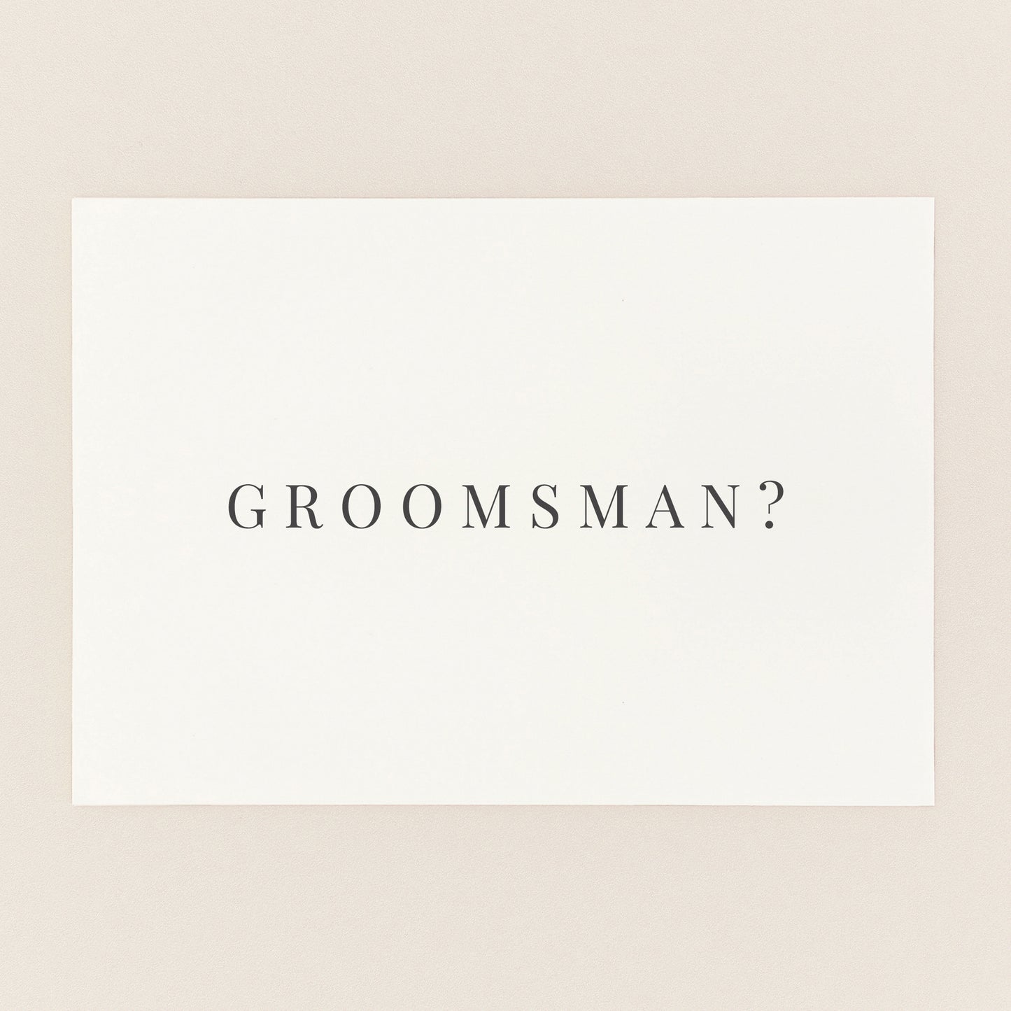 Modern Groosmman Proposal Card