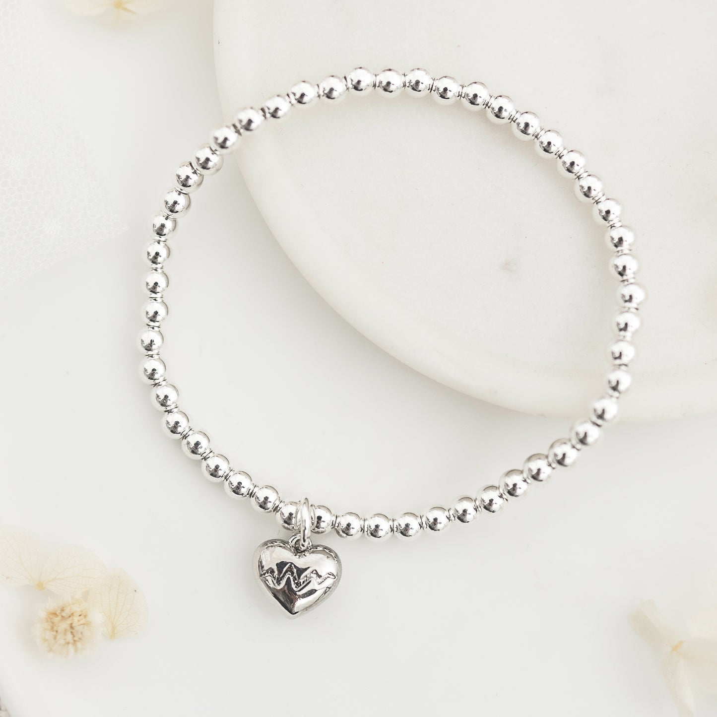 Nurse Beaded Heart Bracelet