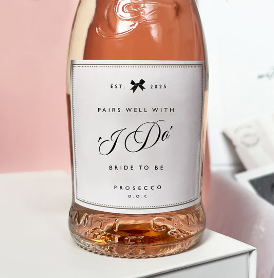 Bride to Be Prosecco Bottle Label