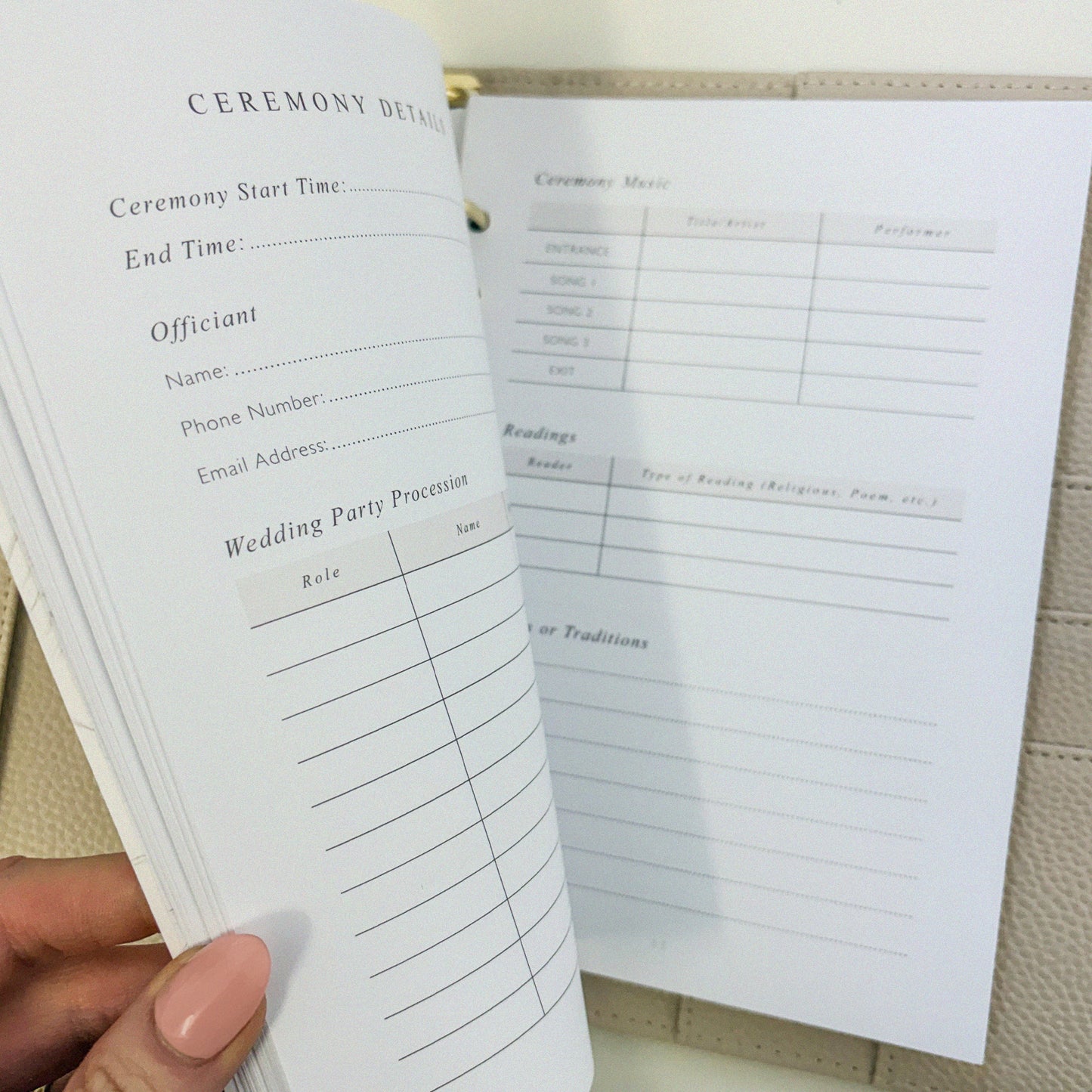 Luxury Wedding Planner Binder