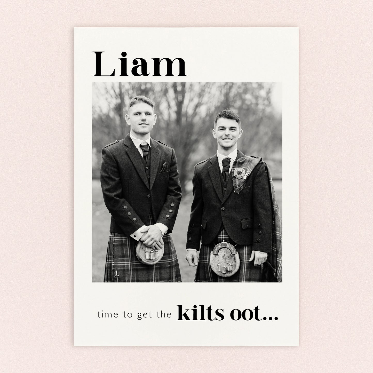 Scottish Groomsman Proposal Postcard