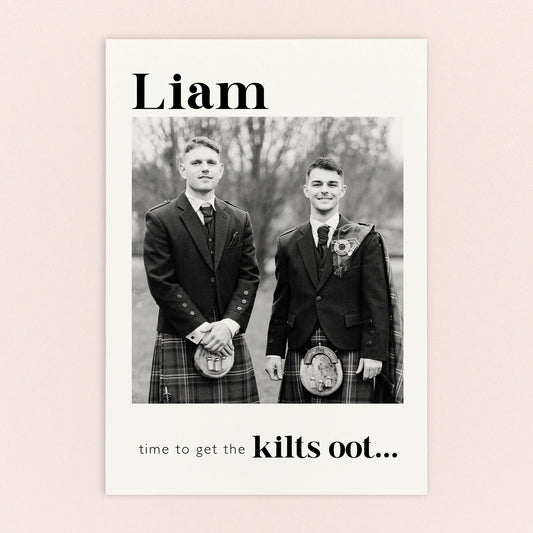 Scottish Groomsman Proposal Postcard