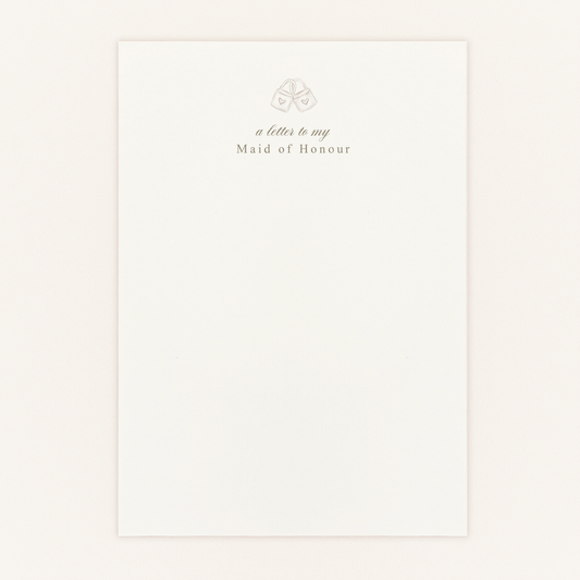 A Letter to My Maid of Honour Letterhead