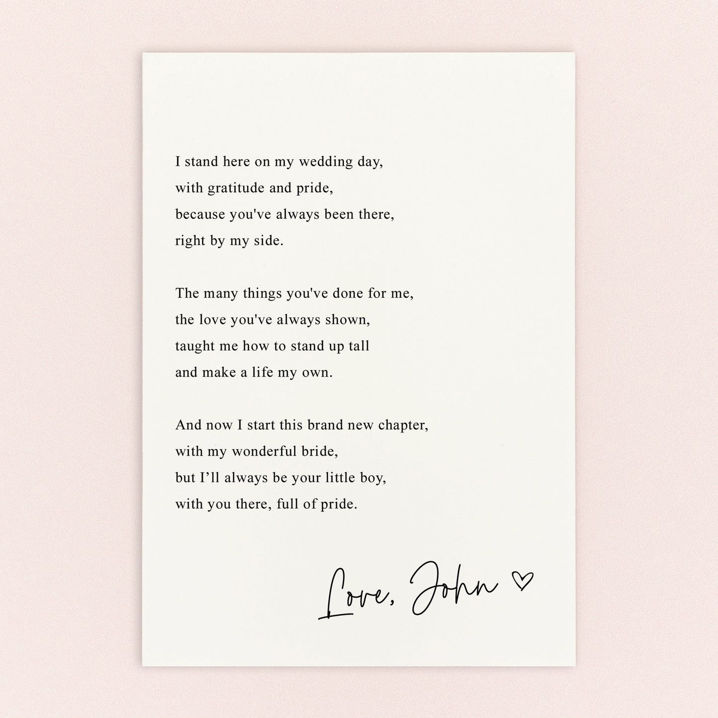 Mother of the Groom Personalised Postcard