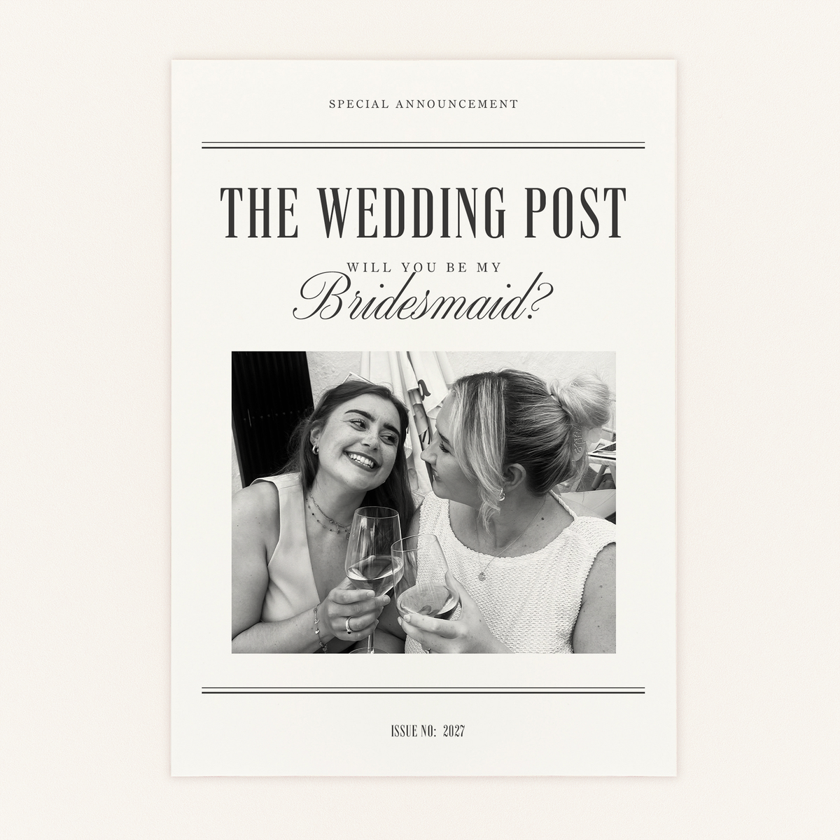 The Wedding Post – Will You Be My? Personalised Proposal Card