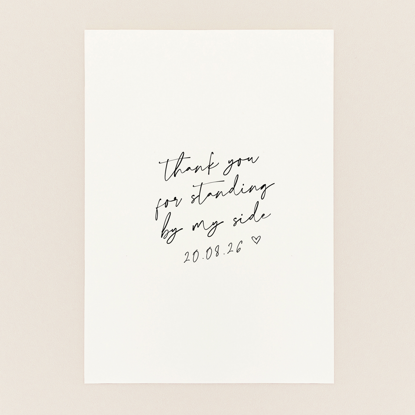 Thank You For Standing By My Side Card