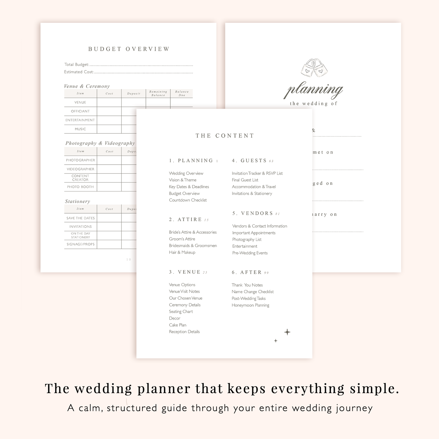 Printable Wedding Planner