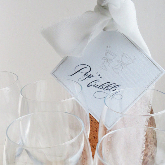 Pop the Bubbly – Hand Drawn Luxury Tag