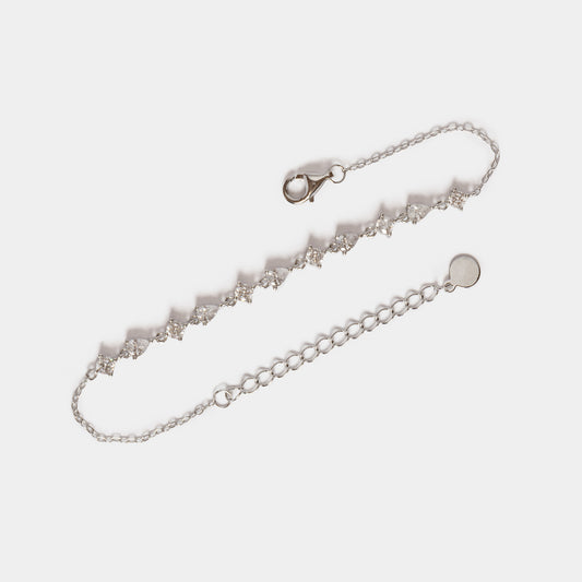 Sterling Silver Cubic Zirconia Bridal Party Bracelet