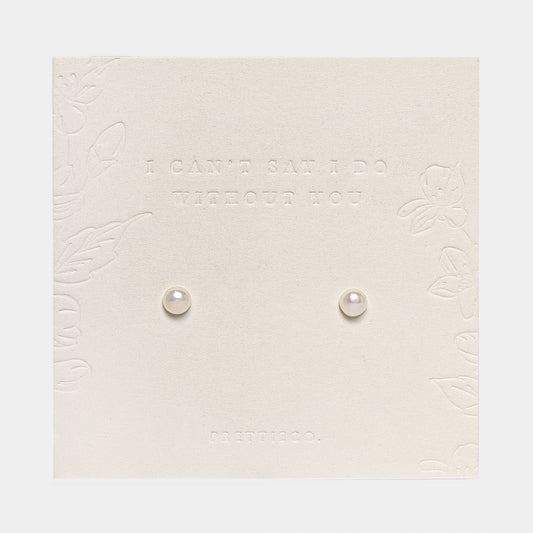 Bridal Party Petite Pearl Studs