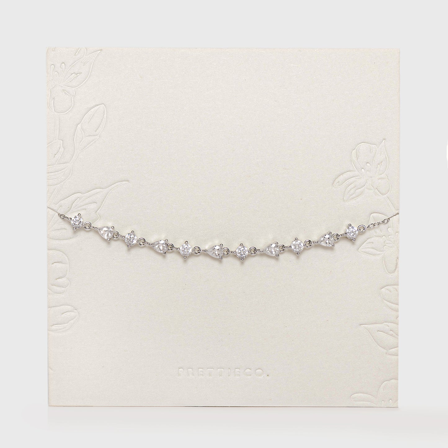 Sterling Silver Cubic Zirconia Bridal Party Bracelet