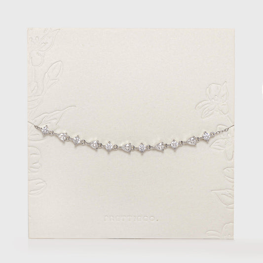 Sterling Silver Cubic Zirconia Bridal Party Bracelet