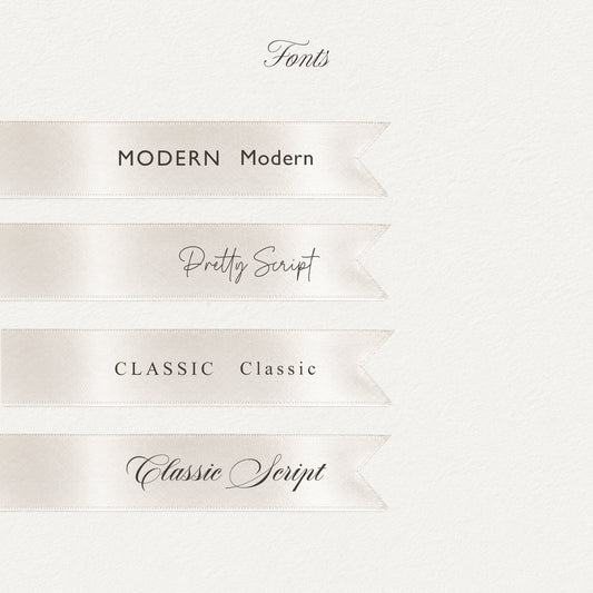 Red Satin Ribbons With Printed Name