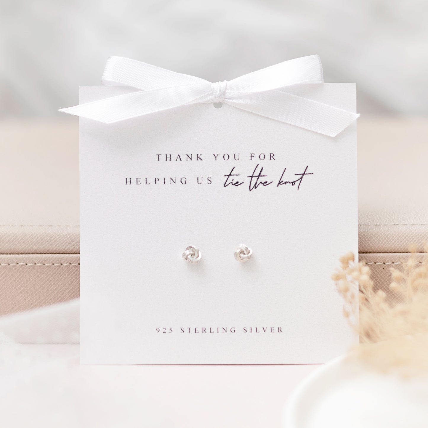 Tie The Knot Silver Earrings