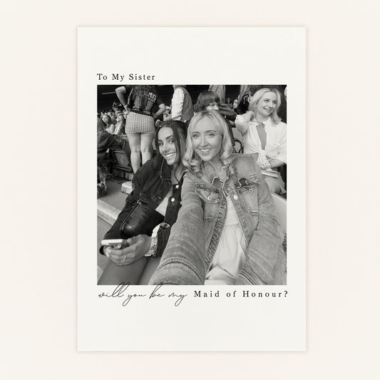 Sister Personalised Bridal Party Proposal Card