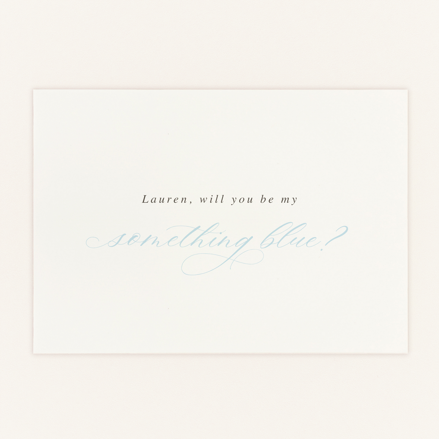 Personalised Something Blue Card