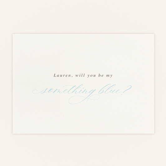 Personalised Something Blue Card
