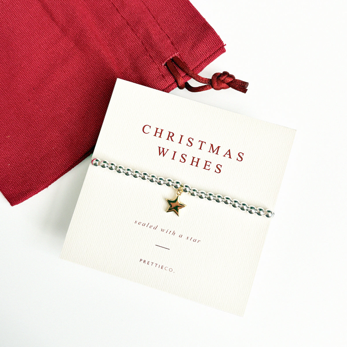 Silver Christmas Star Bracelet Gift