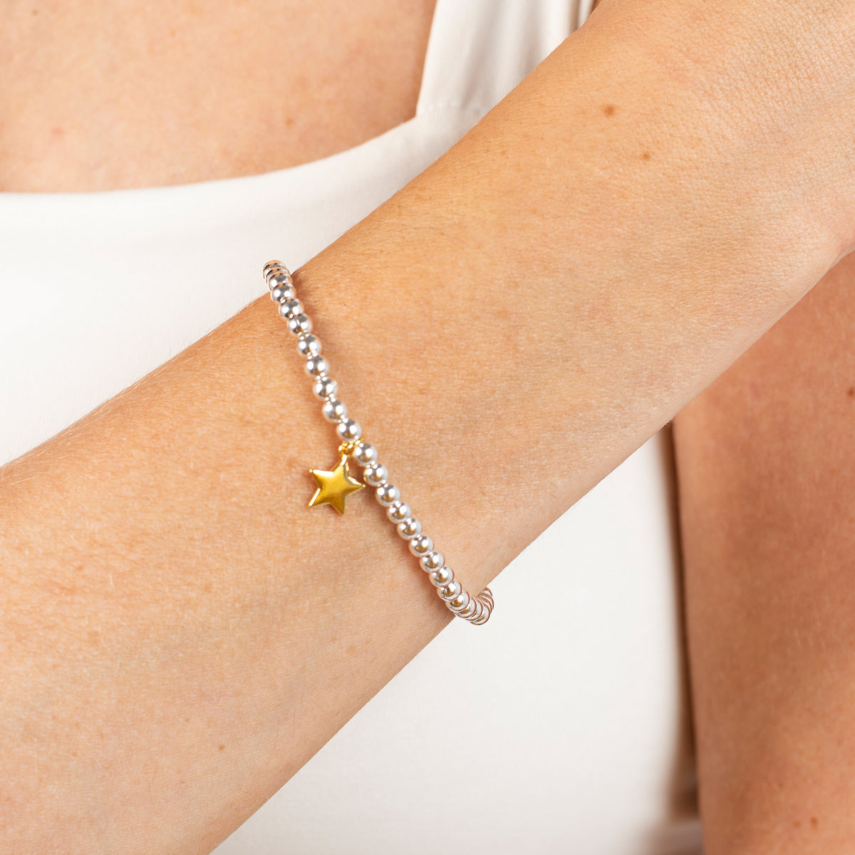 Silver Christmas Star Bracelet Gift
