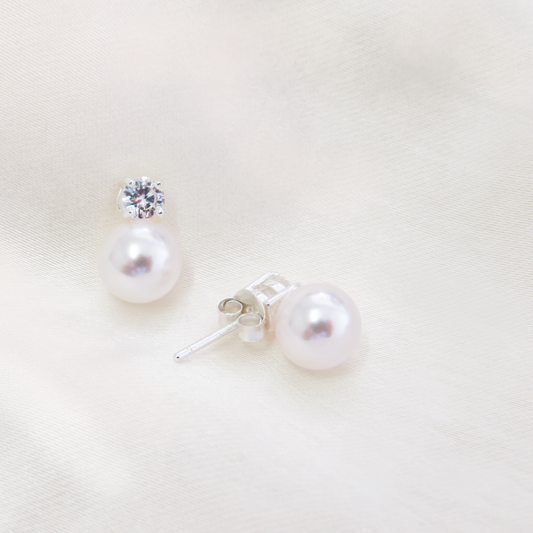 Statement Pearl Drop Sterling Silver Bridal Party Earrings