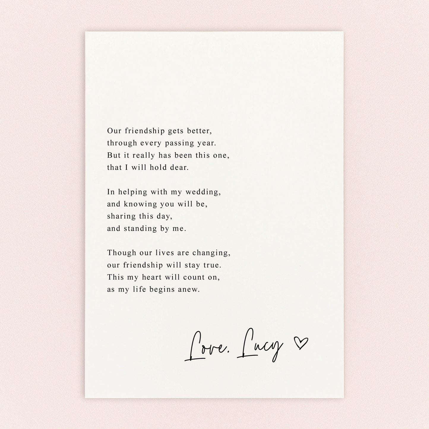 Bridal Party Thank You Photo Postcard