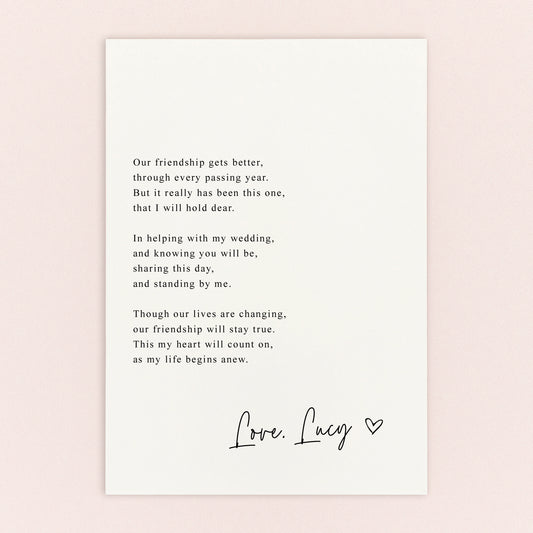 Bridal Party Thank You Photo Postcard