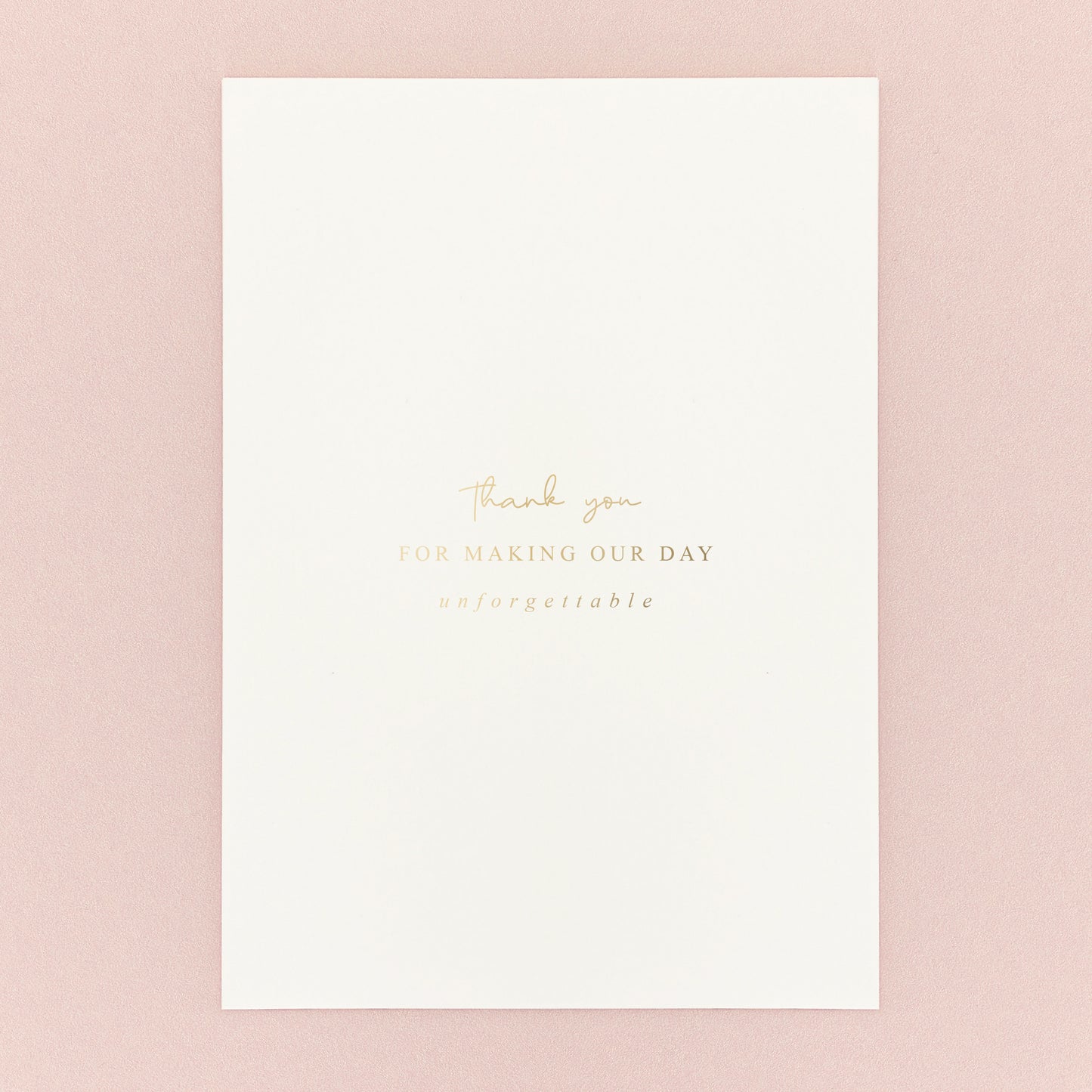 Gold Foiled Thank You Wedding Cards