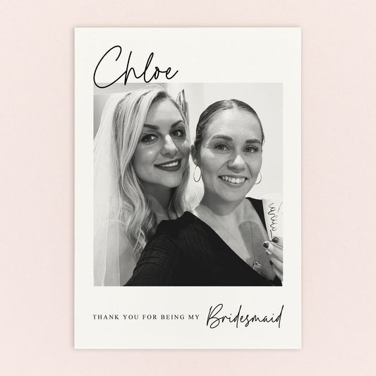 Bridal Party Thank You Photo Postcard