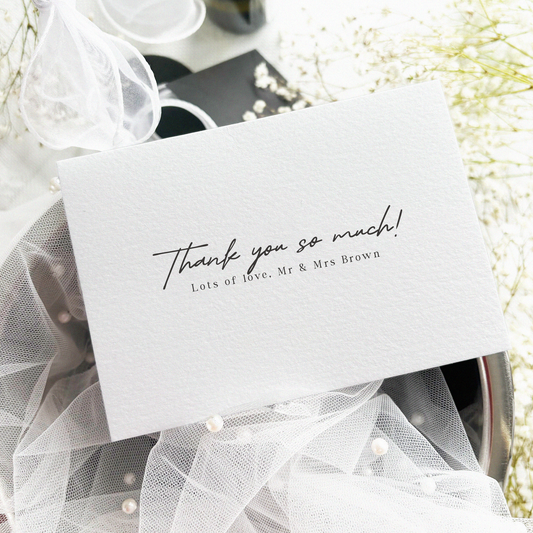 Personalised Wedding Thank You Card