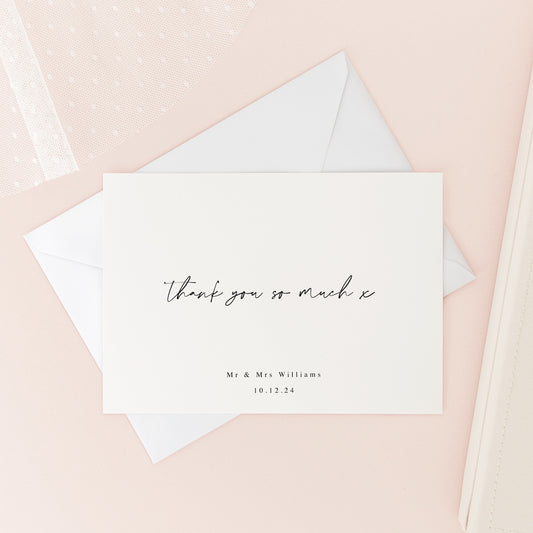 Personalised Folded Thank You Card