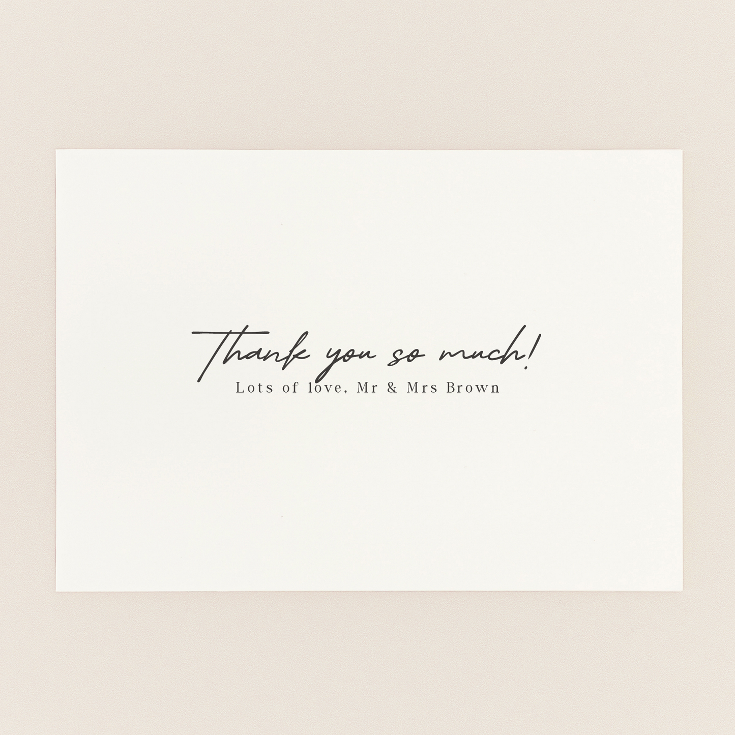 Personalised Wedding Thank You Card
