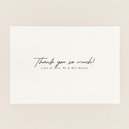 Personalised Wedding Thank You Card