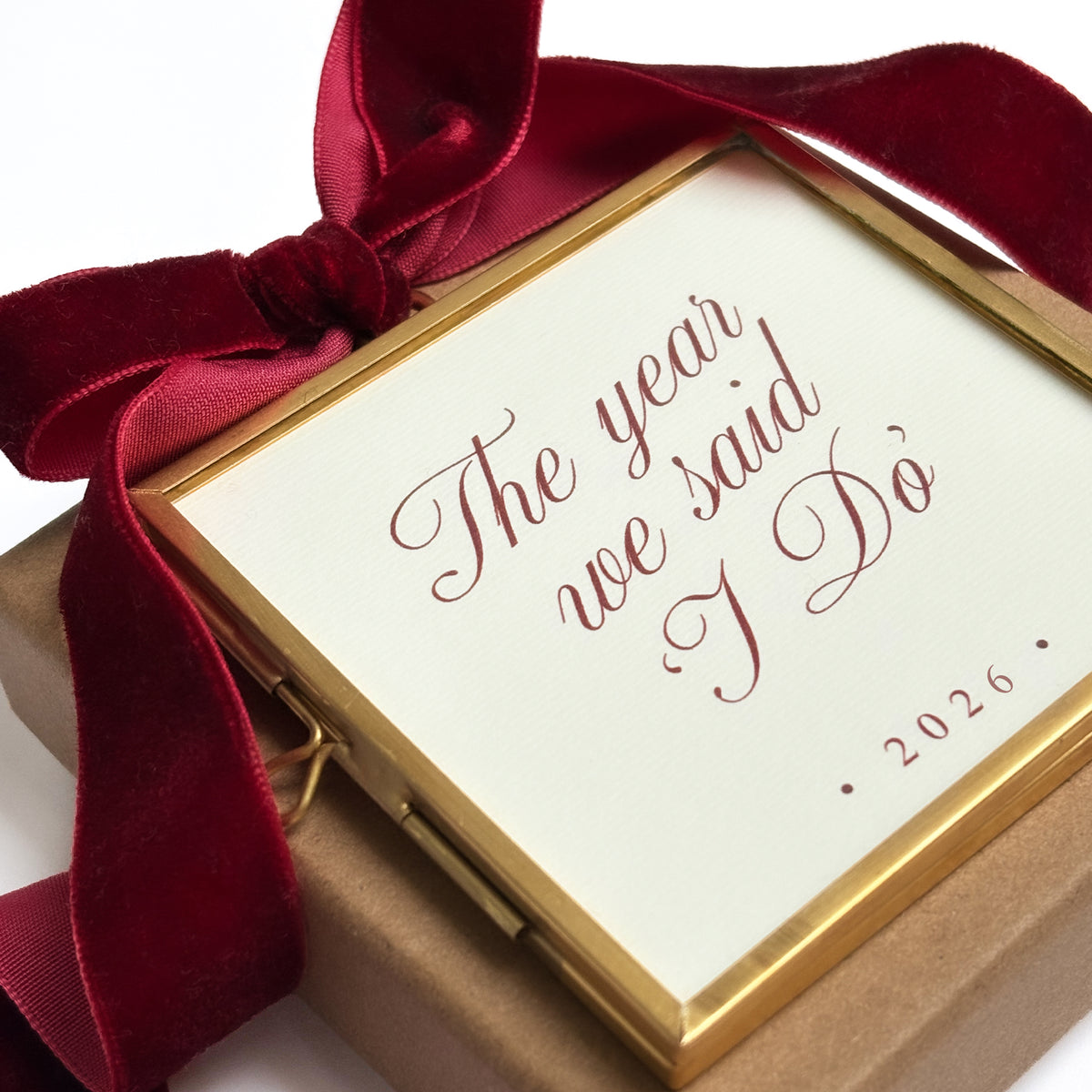 The Year We Said "I Do" | Personalised Glass Photo Bauble