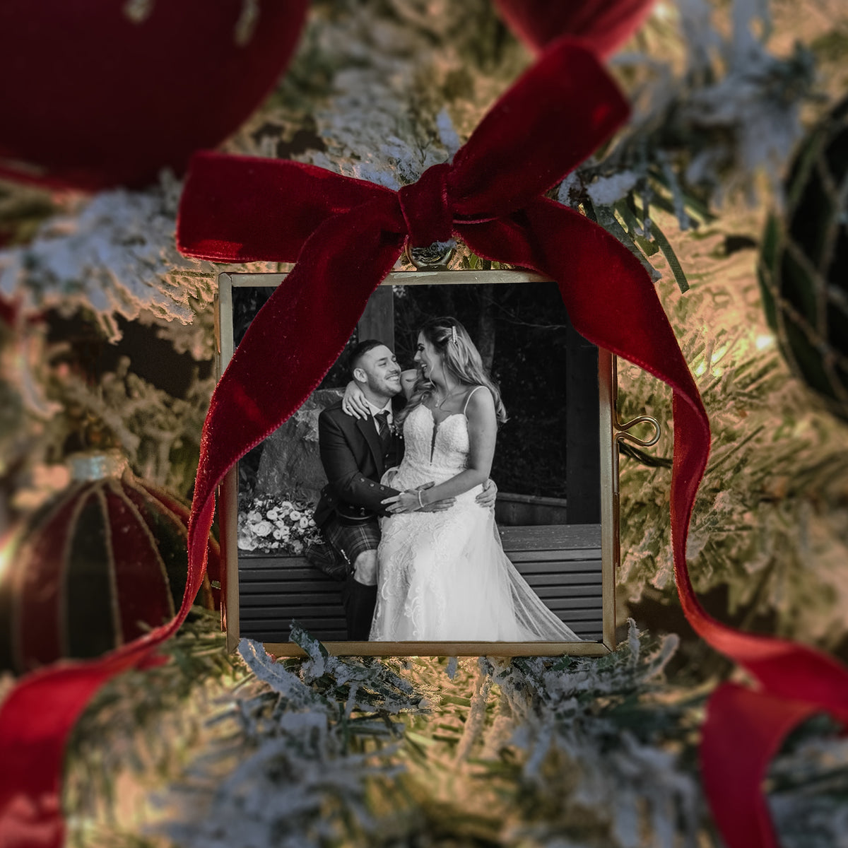 The Year We Said "I Do" | Personalised Glass Photo Bauble