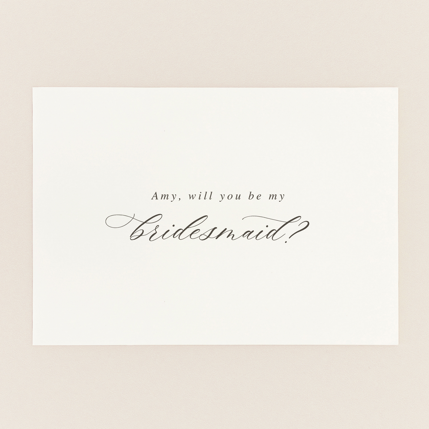 Personalised Will You Be My Bridesmaid Card