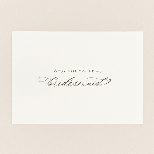 Personalised Will You Be My Bridesmaid Card
