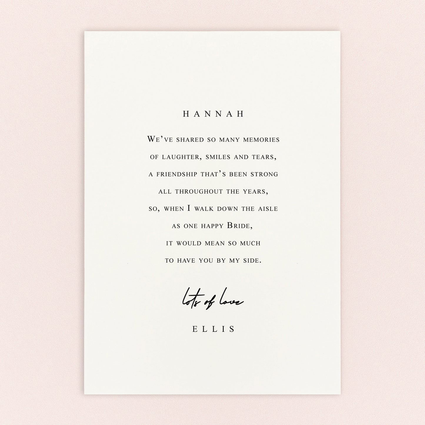 Will You Be My Personalised Postcard