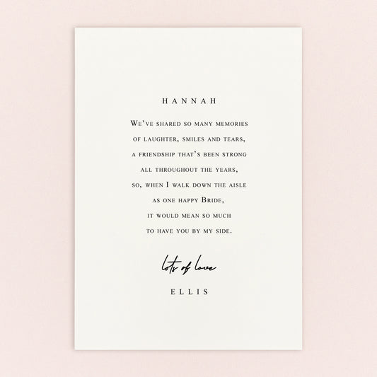 Will You Be My Personalised Postcard