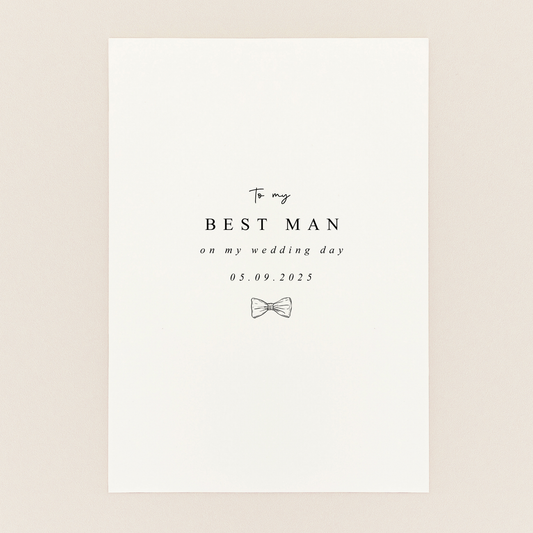 To My Best Man Personalised Wedding Day Card