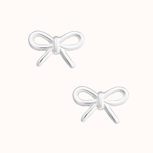 Sterling Silver Bow Earrings